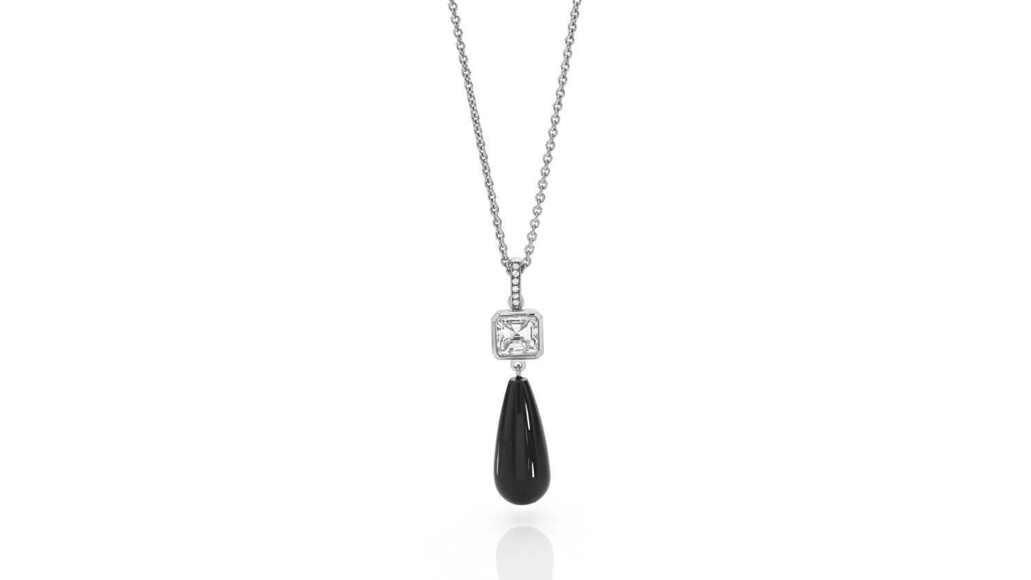 Diamond and Onyx Pendant