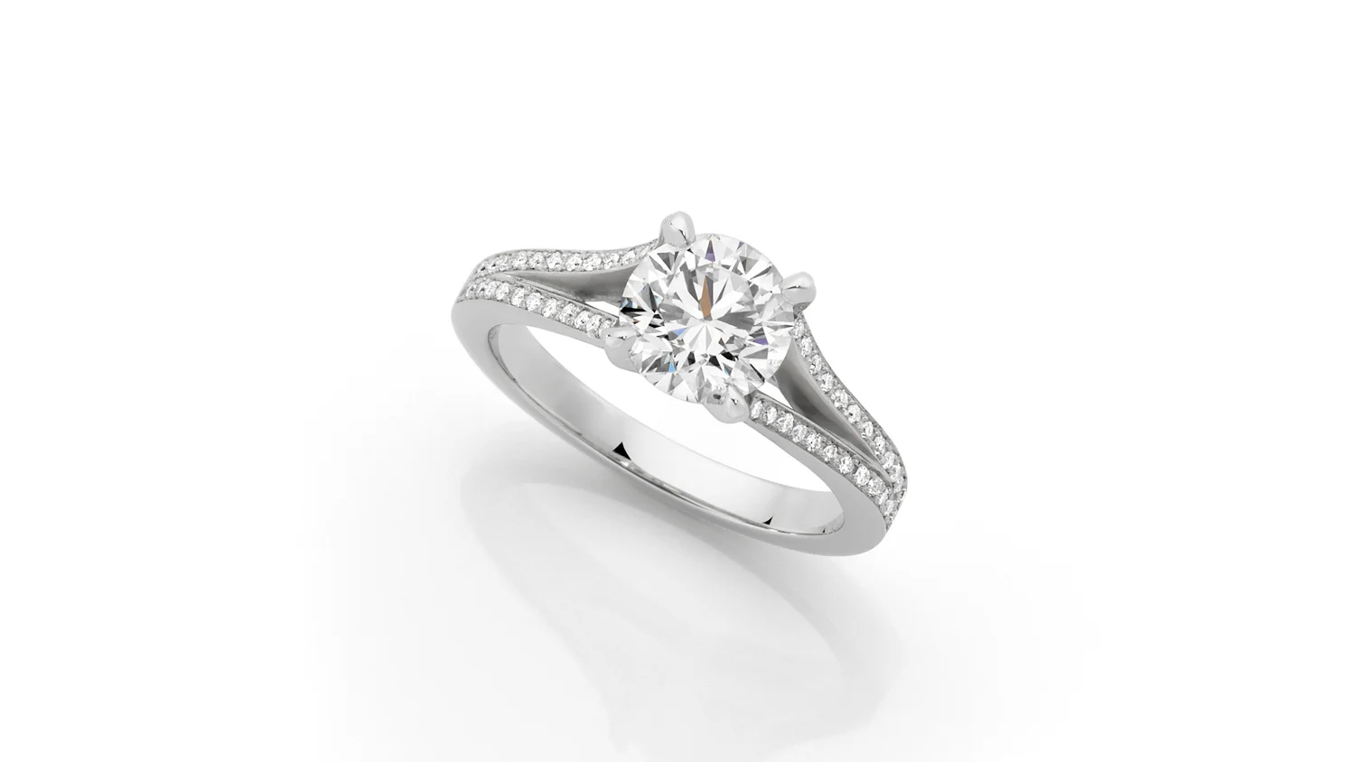 Split Band Diamond Ring