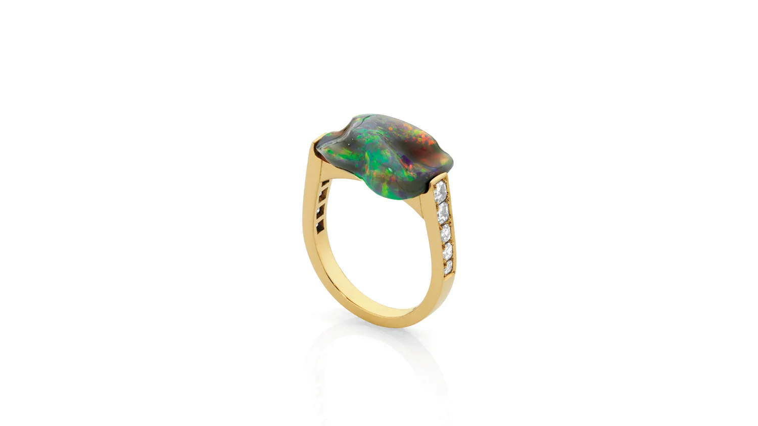 Boulder Opal Ring