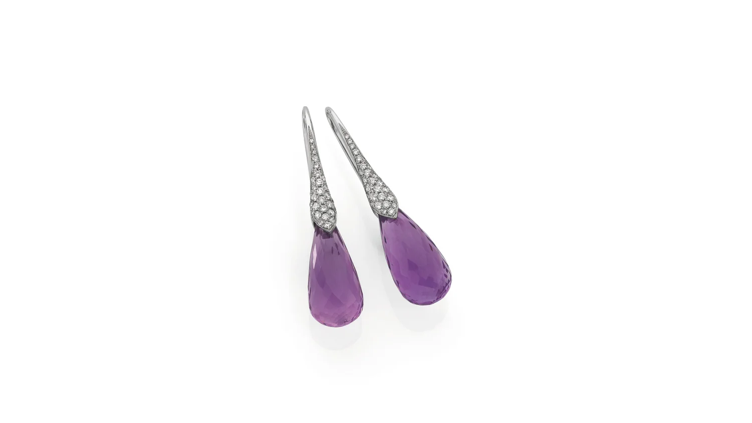 Amethyst and Diamond Earrings