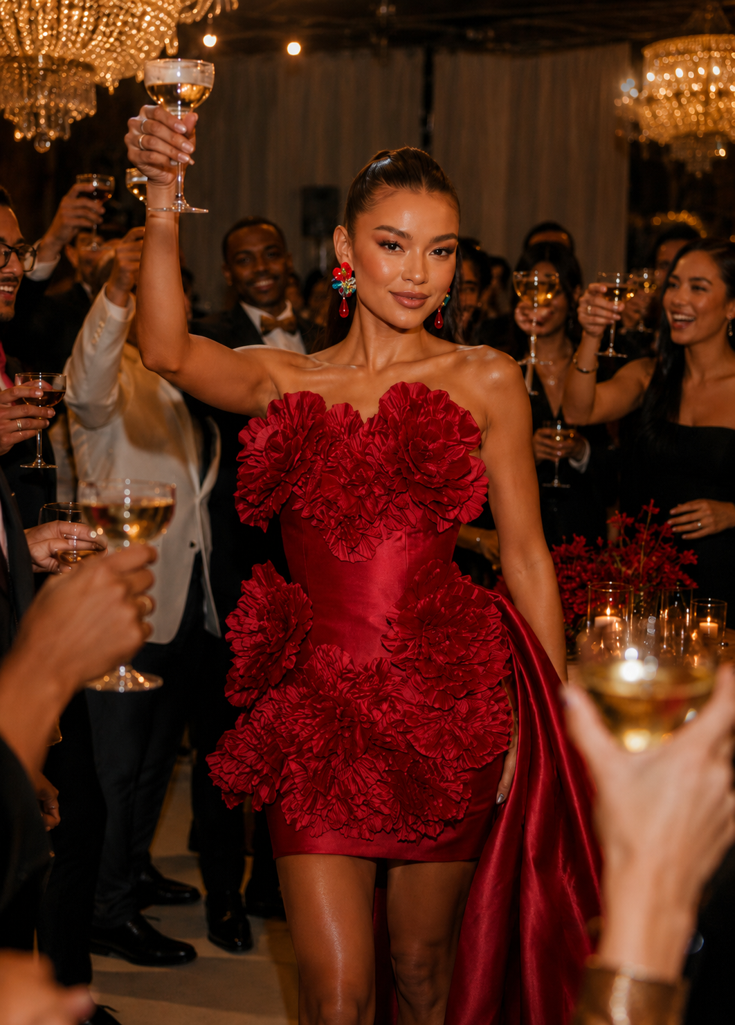 woman styled for milestone birthday dinner