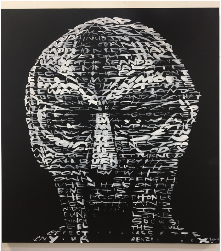 MF DOOM (Text: ‘Benzie Doom’ by Danger Doom)