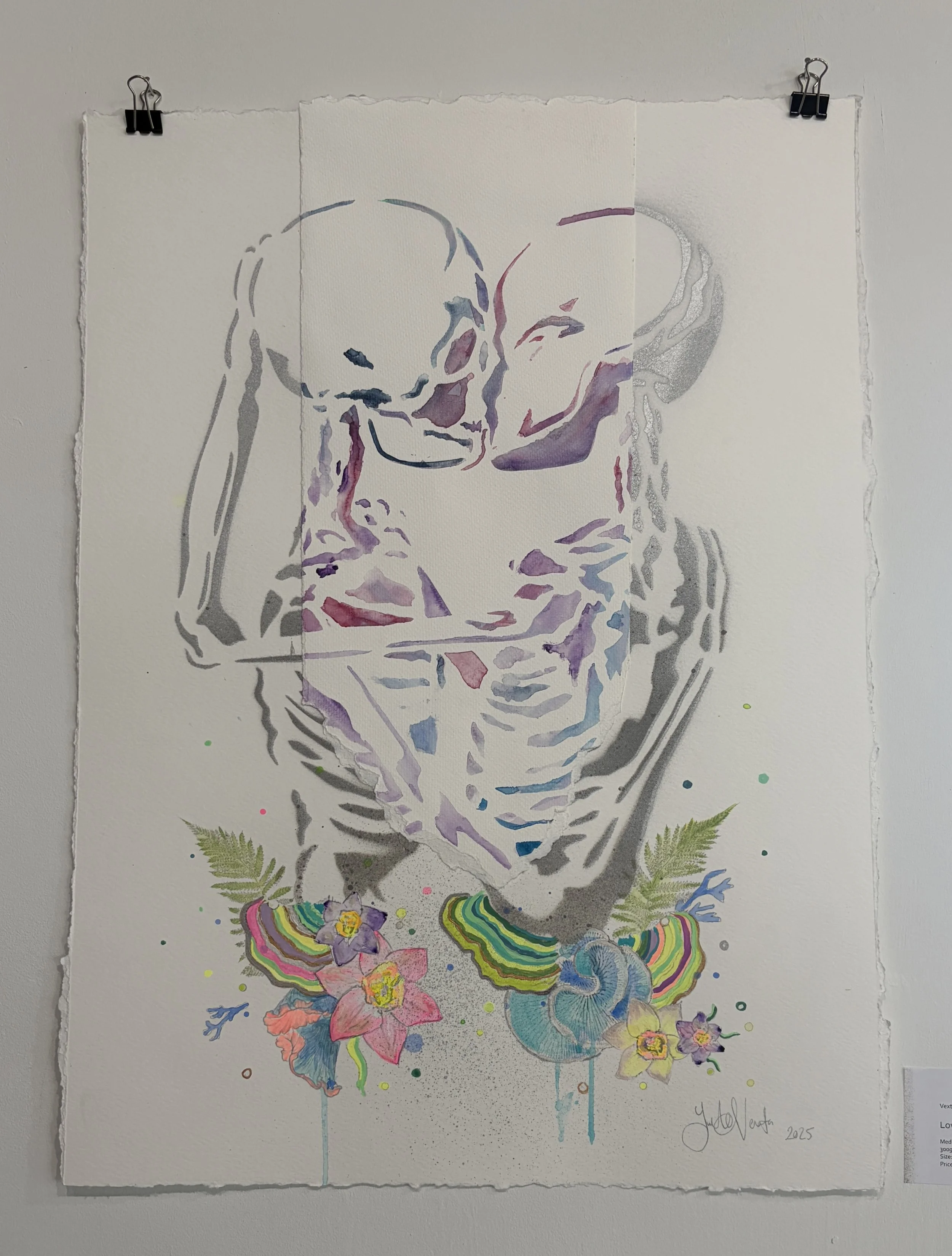 LOVE IS IMMORTAL: THE KISSING SKELETONS (COLLAGE 1) - Vexta