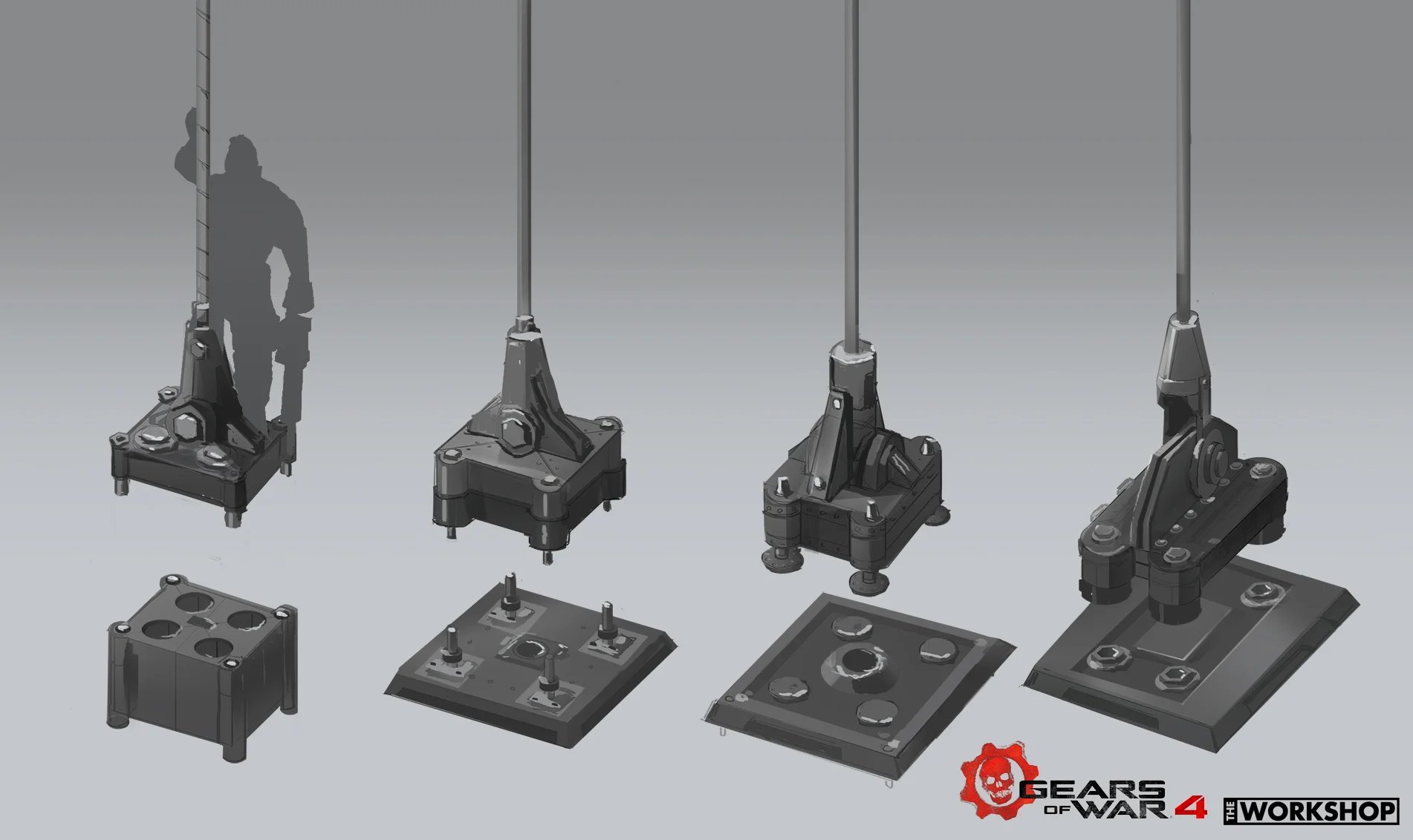 Gears of War 4: Get Out - Platform sketches
