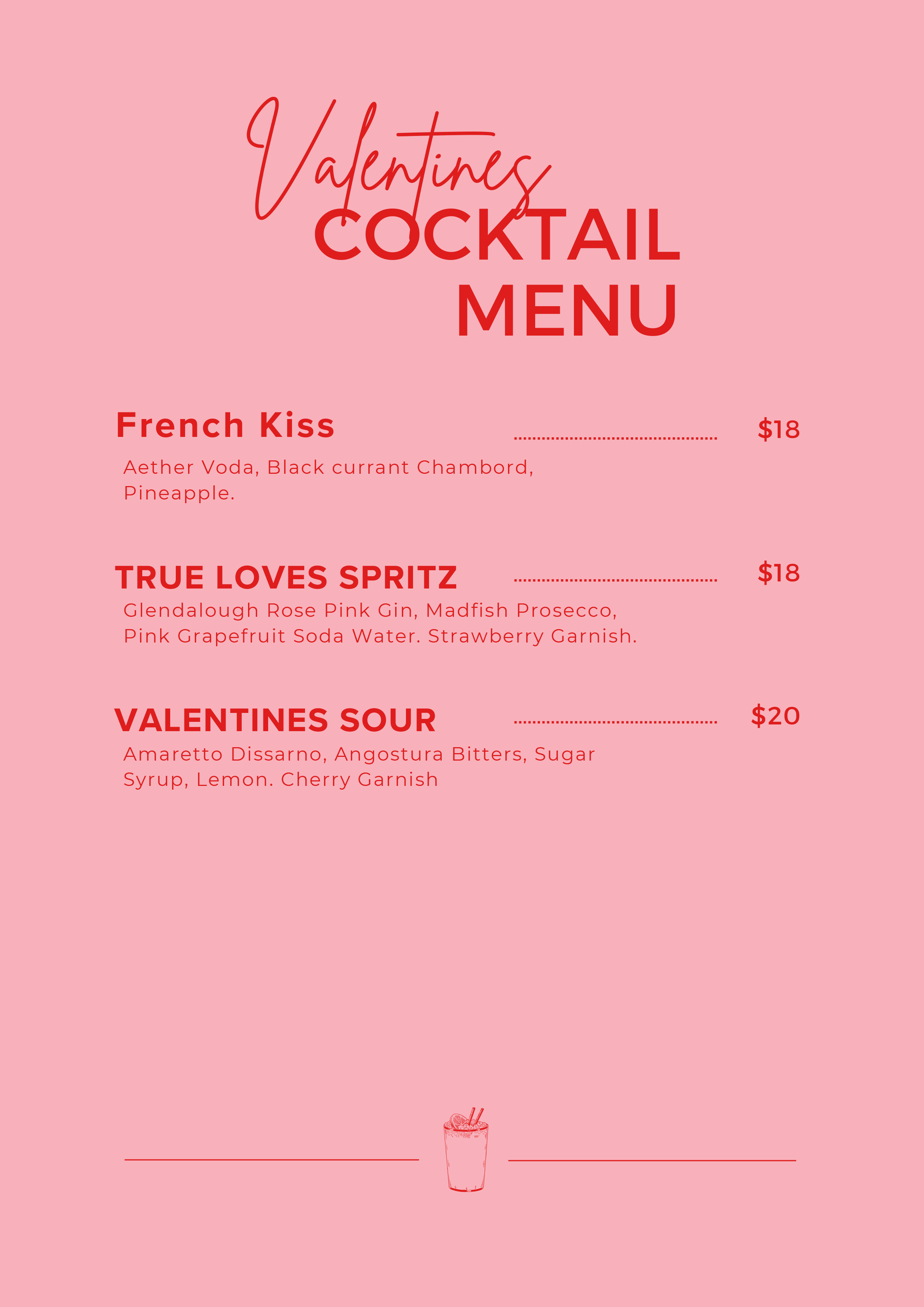 Valentine's Day Menu — The Spaghetti House Trattoria