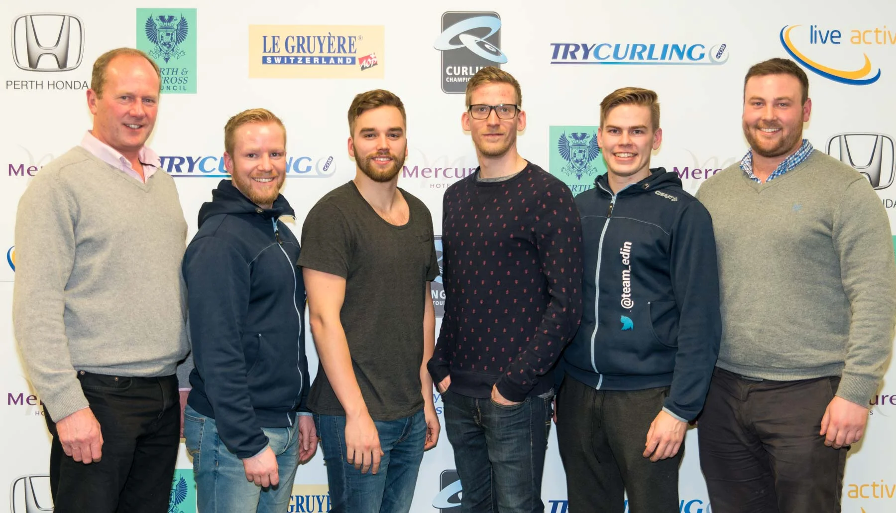 David and Finlay pictured with Team Edin (Swe) before the event.