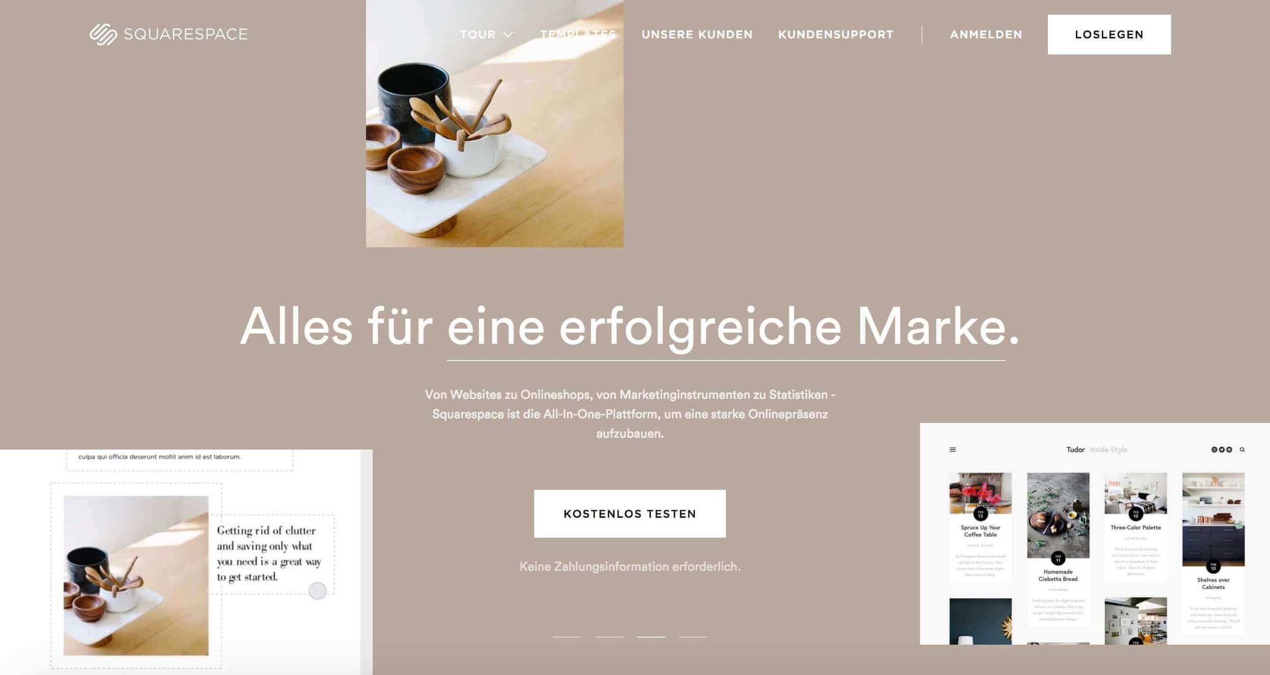 Squarespace Startseite
