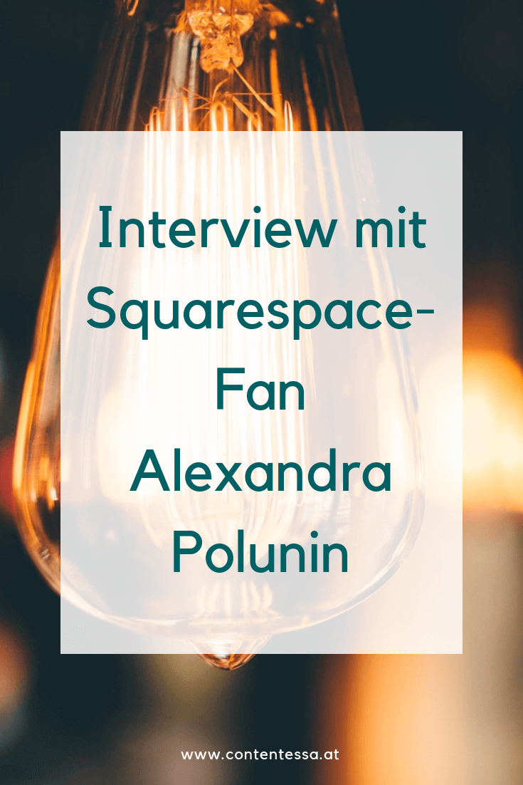 Best Practice: Alexandra Polunin liebt Squarespace