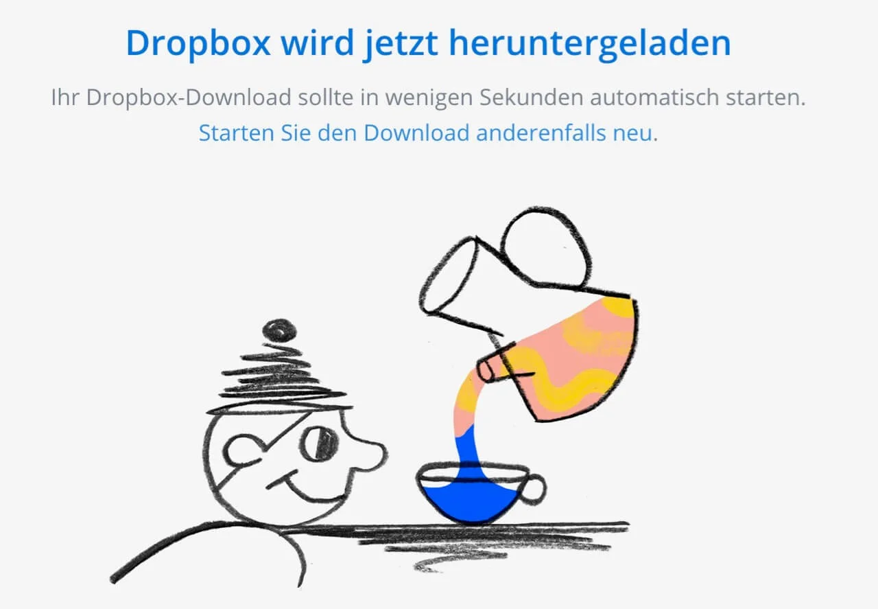 Bsp. für individuelle Illustration (Dropbox)