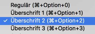 Text formatieren mit H1, H2, H3