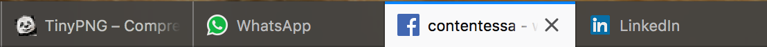 Vier verschiedene Fav-Icons