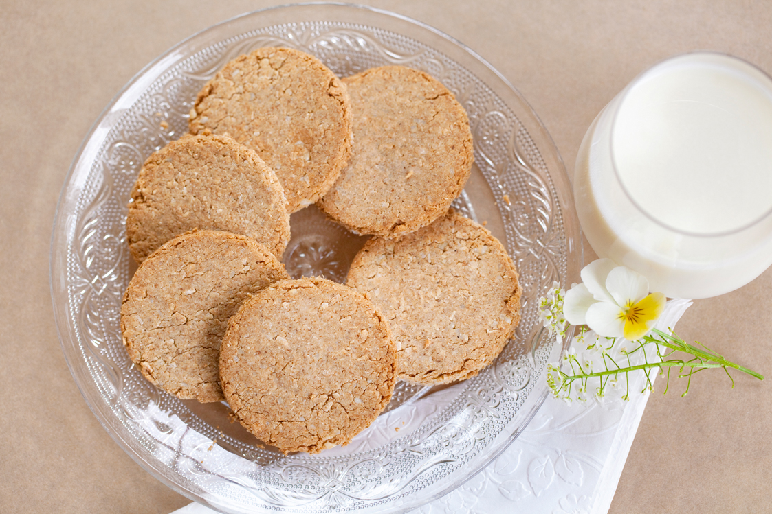 Our Tigernut Hobnobs are perfect with a glass of raw whole milk