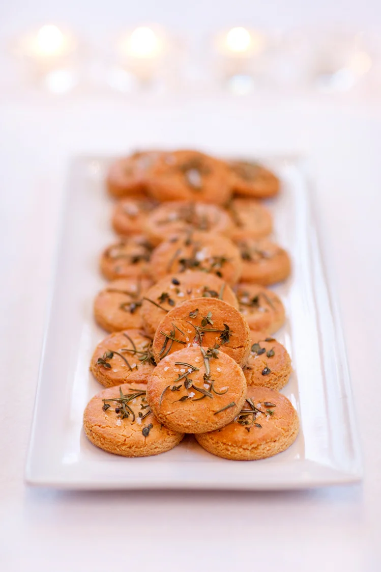 A more-ish accompaniment to pre-dinner drinks, these simple canapés are a real crowd pleaser. If you're making them ahead of time, pop them back in the oven for 5 minutes to crisp them up, before serving them to your guests!