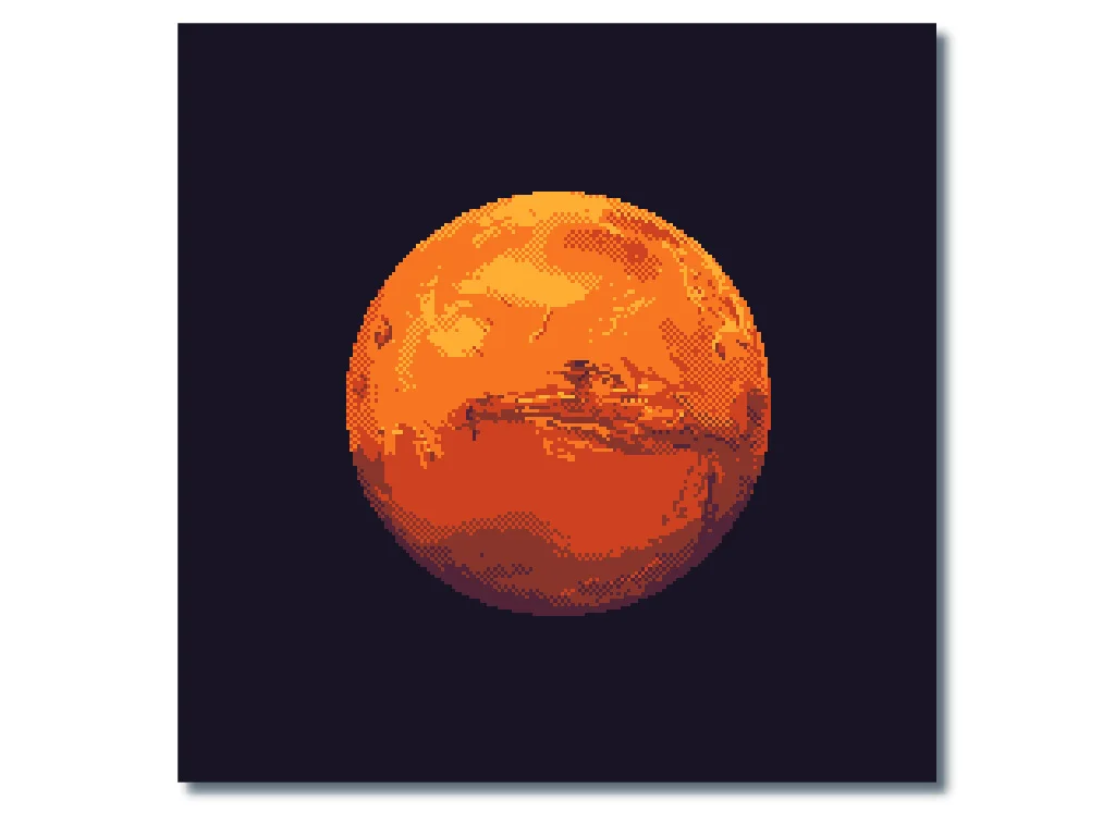 Mars Pixel Art Wallpaper (Image and Source Files)