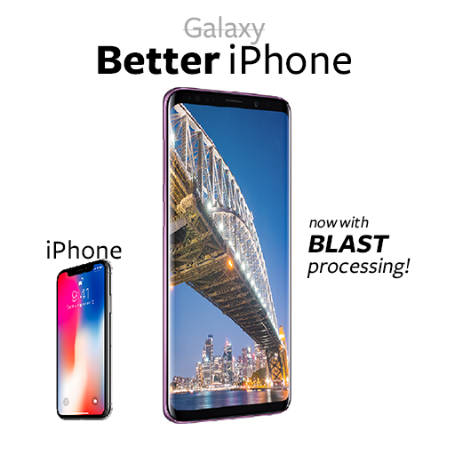 Samsung's Galaxy marketing strategy in one image.