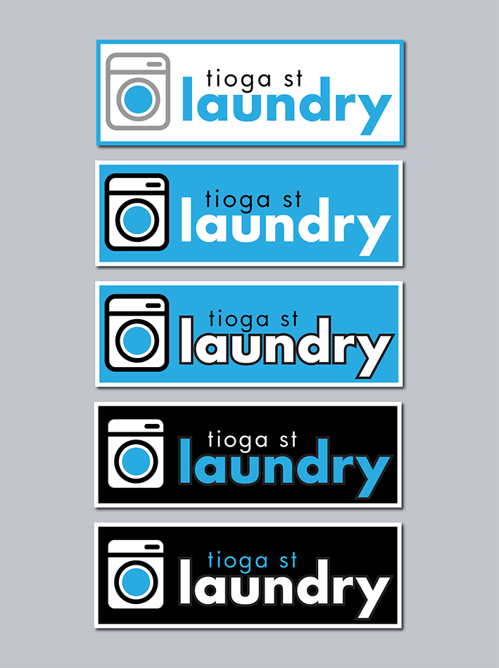 Tioga Street Laundry Sign Graphics
