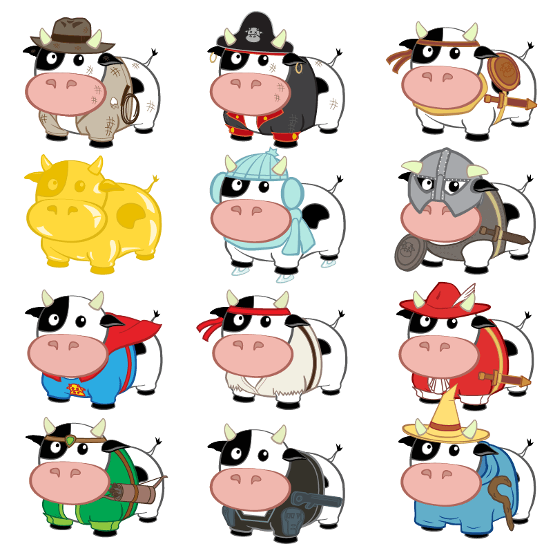 In addition to the original design of the mascot, I also designed over 40 costumes for it. They were meant to serve as user avatars and sometimes as rewards for achieving communitygoals.