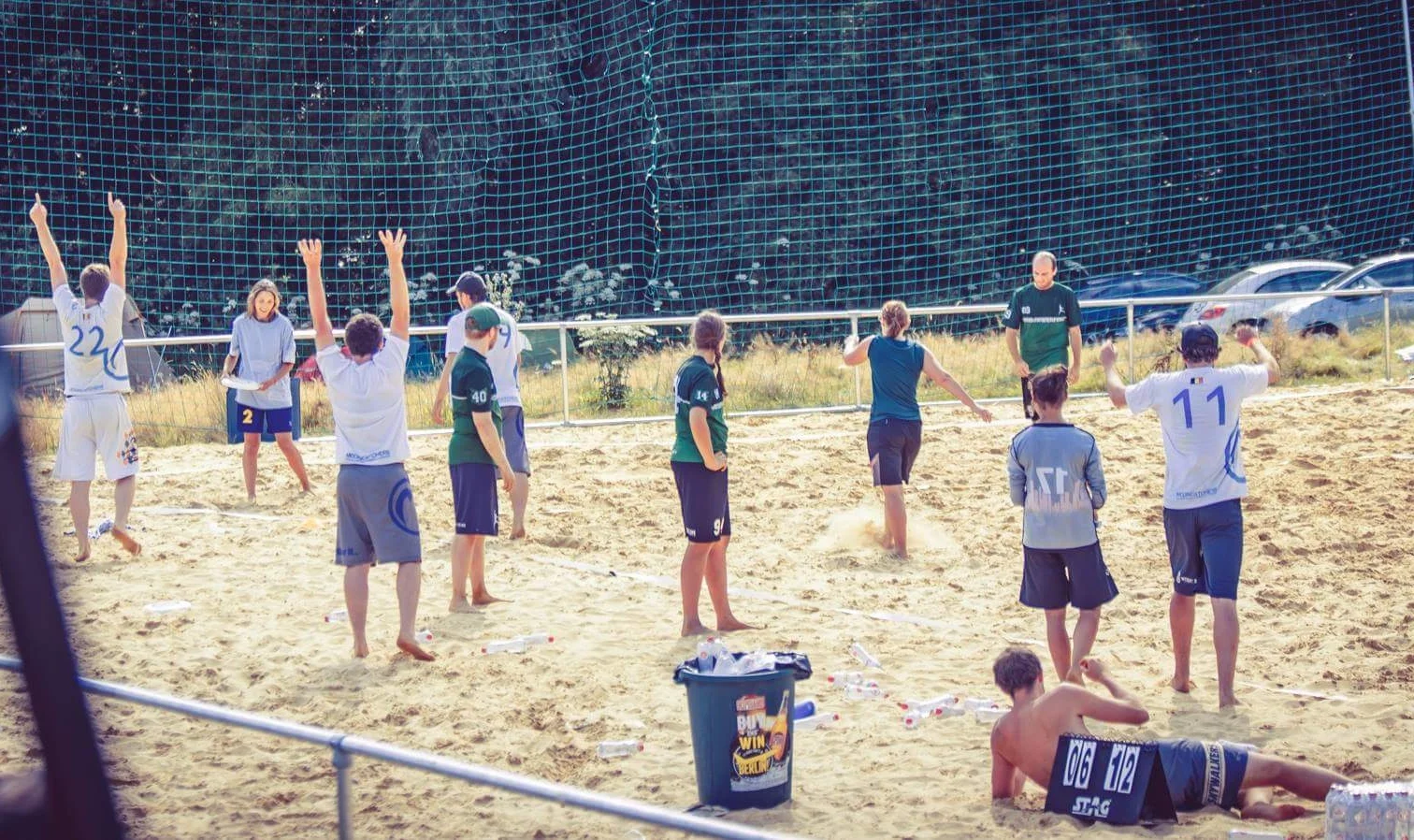 The Mooncatchers after the victory point in the final.