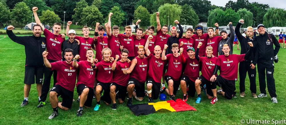The Belgian U20 squad at WJUC 2016.