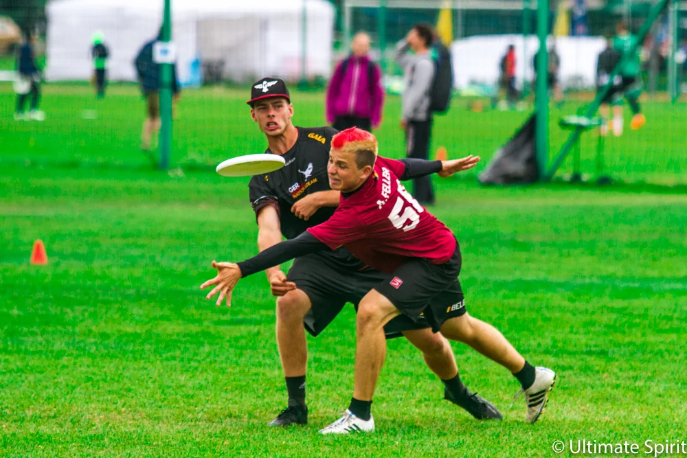 Arthur Feller #58 in the last game of the WJUC against Germany U20.