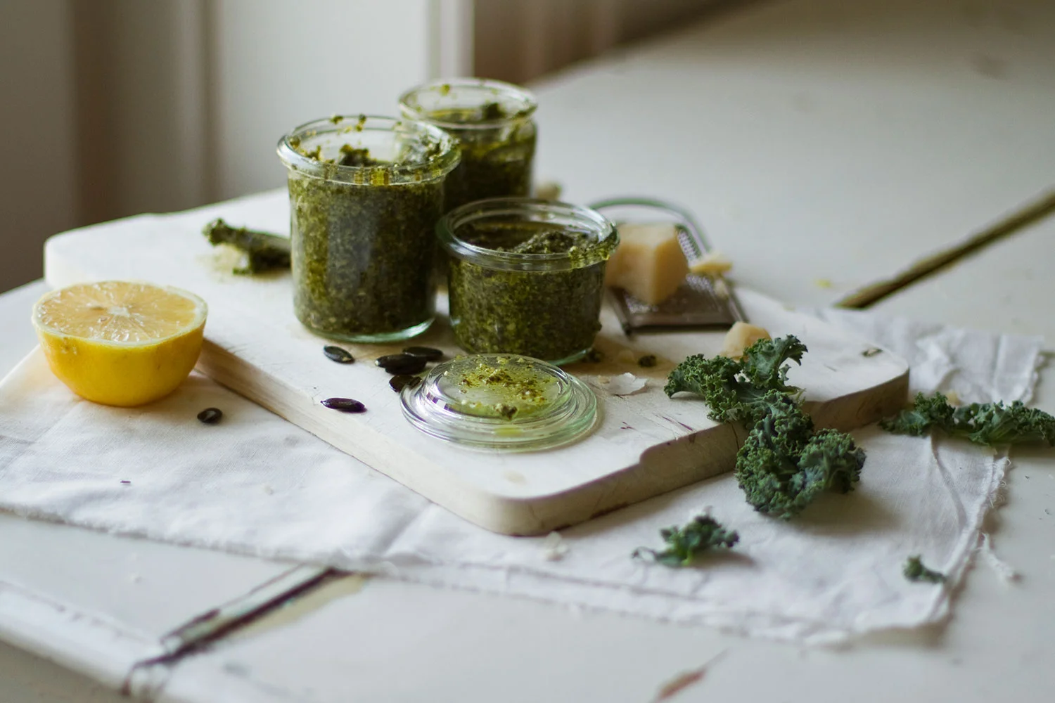 Federkohl Kürbiskern Pesto