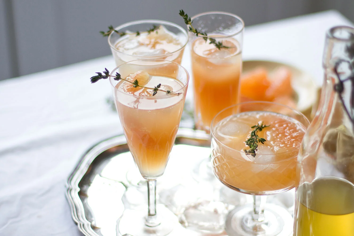 Grapefruit Ingwer Thymian Prosecco