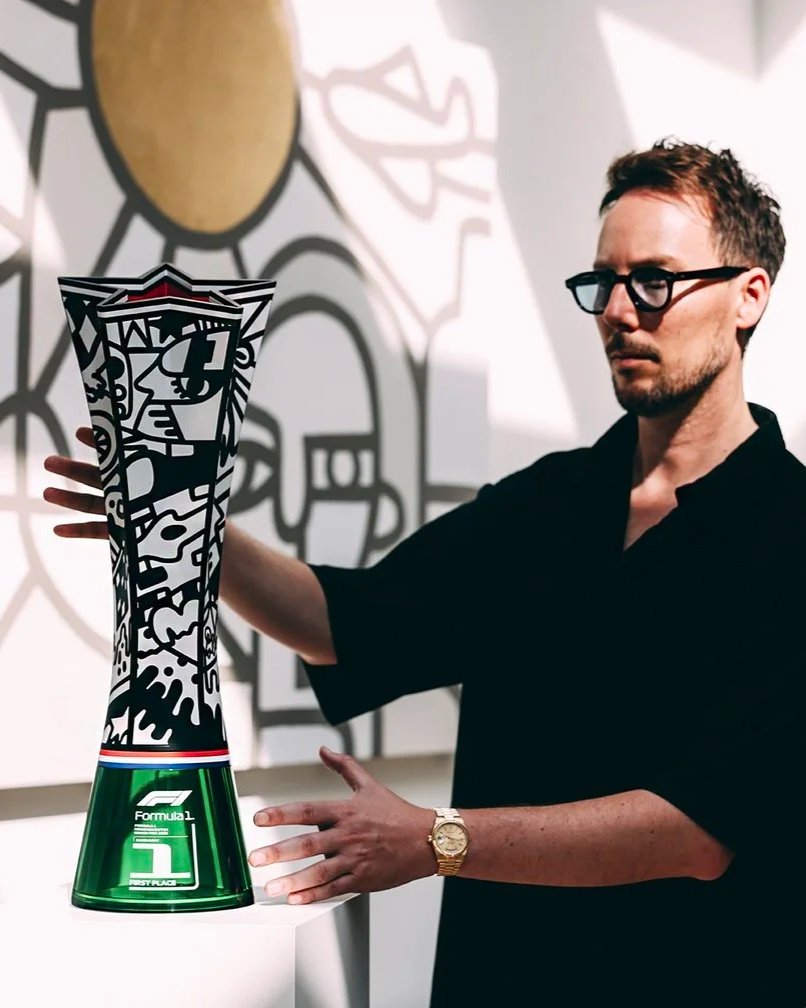 Pablo Lucker, kunstenaar, contemporary artist, Amsterdam, F1 trophy design, Heineken, Zandvoort,  Max Verstappen.