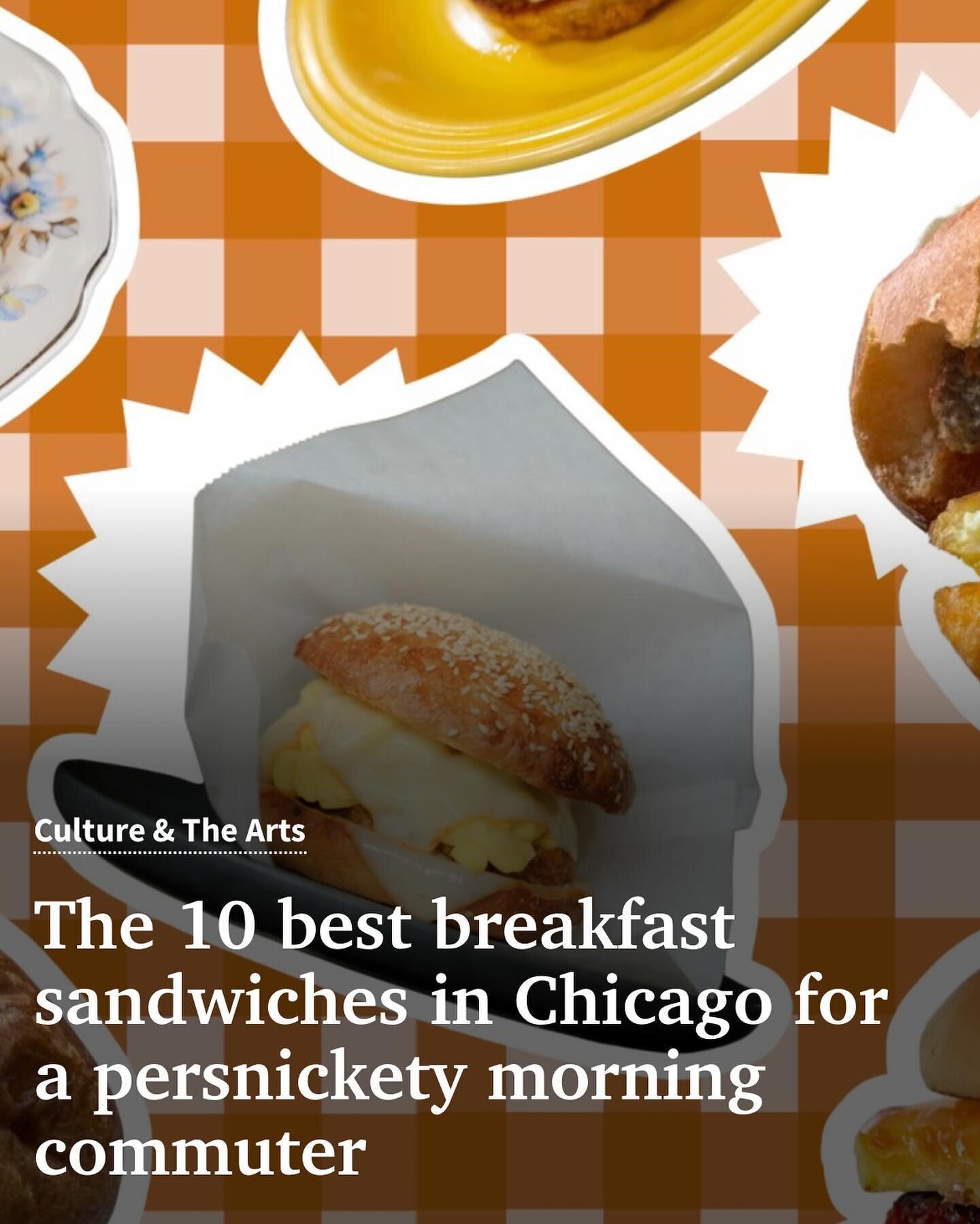 So many egg-cellent sandos!  We&rsquo;re honored to be included, thanks so much @edible_words @wbezchicago.  Link in stories!