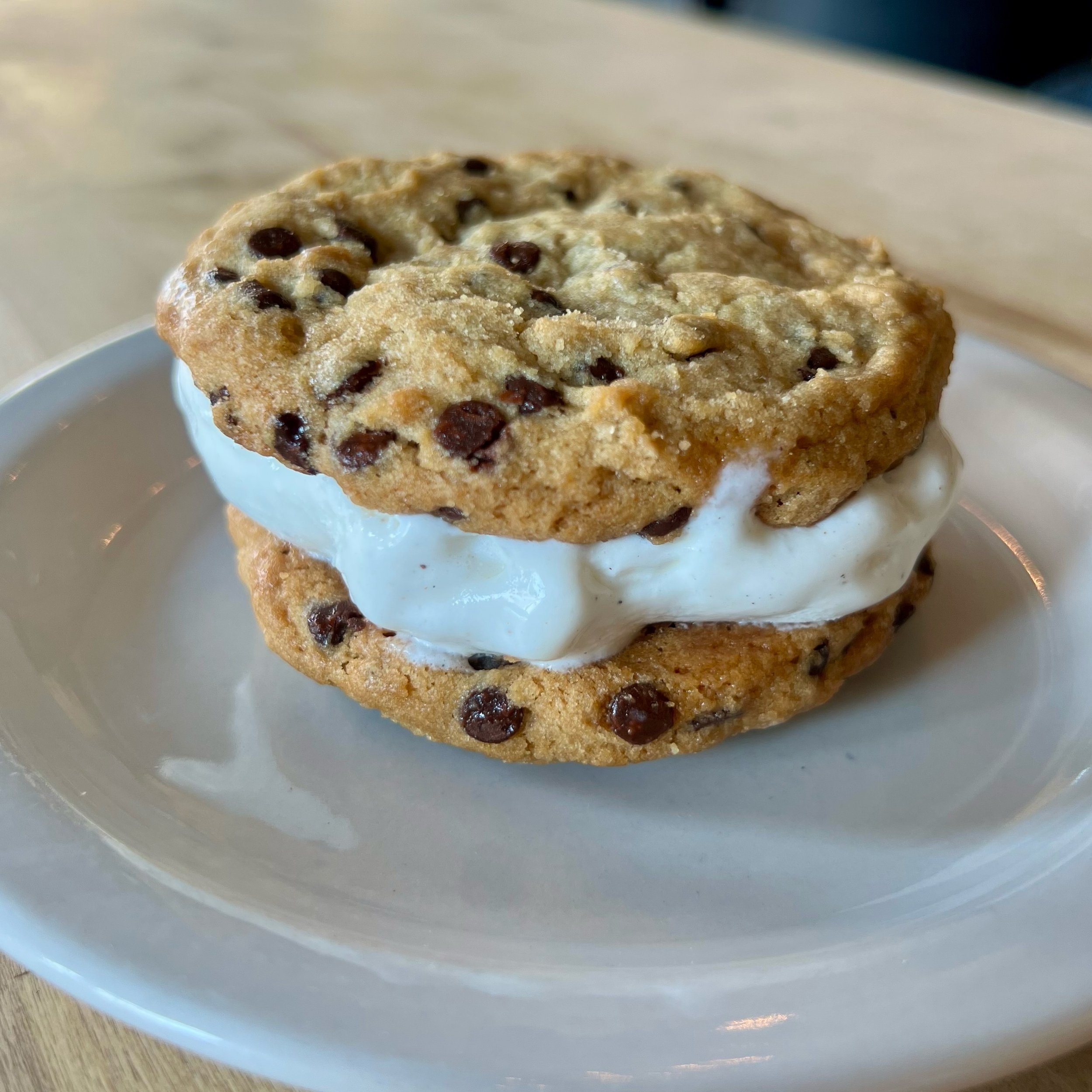 A chocolate chip cookie ice cream sando is *always* a good idea 🍪 Cookies made in house from scratch!