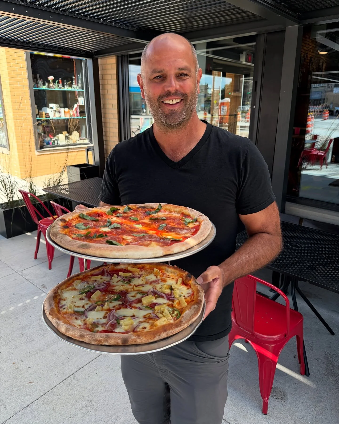 All of our pies are 2 for $29 every Tuesday 🍕🍕Dine-in only, come hang on our sweet new patio! 😎