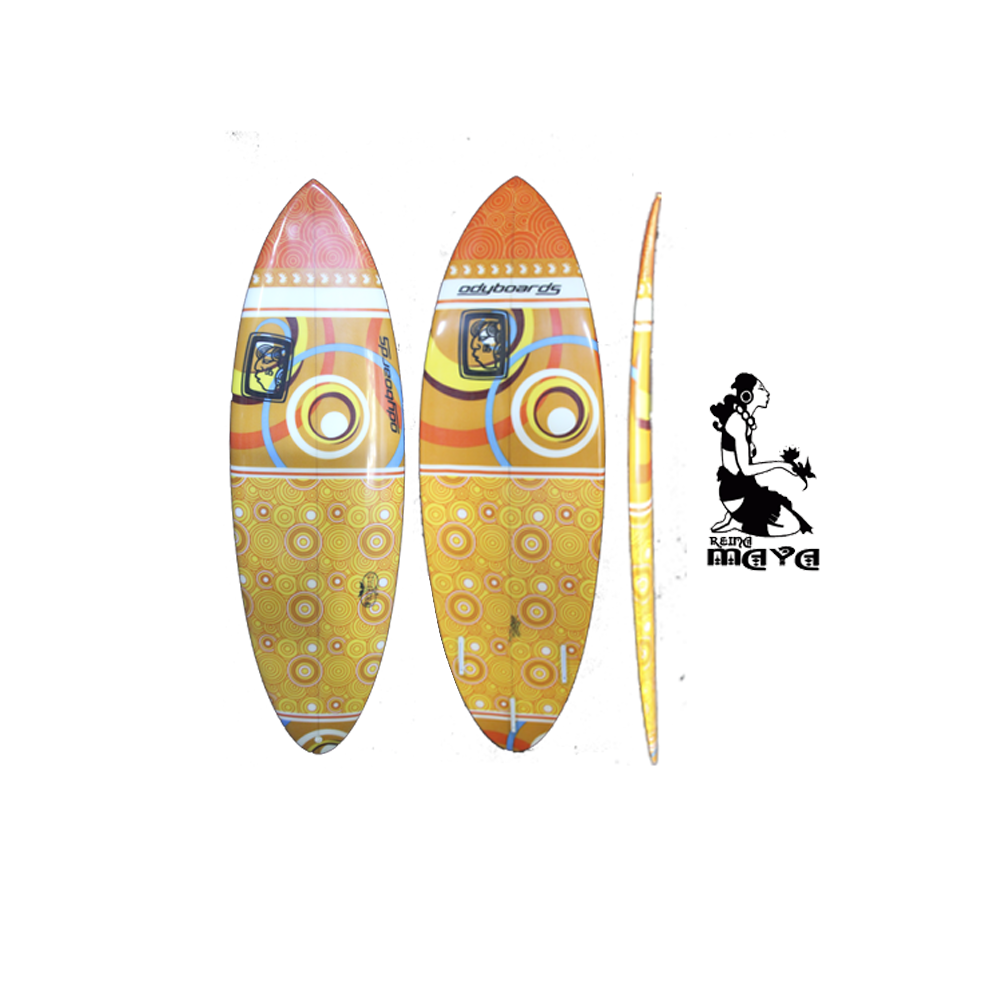 Orange Circles Fabric Inlay