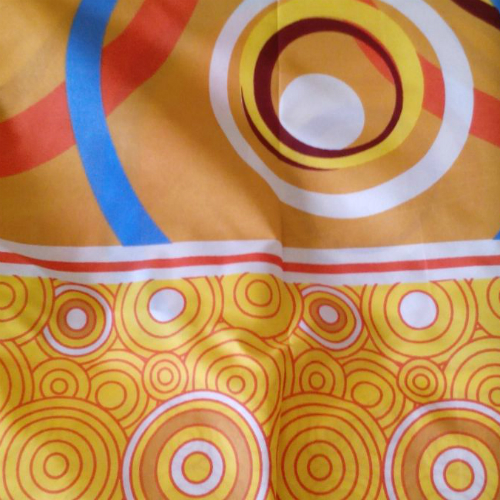 Orange Circles Fabric