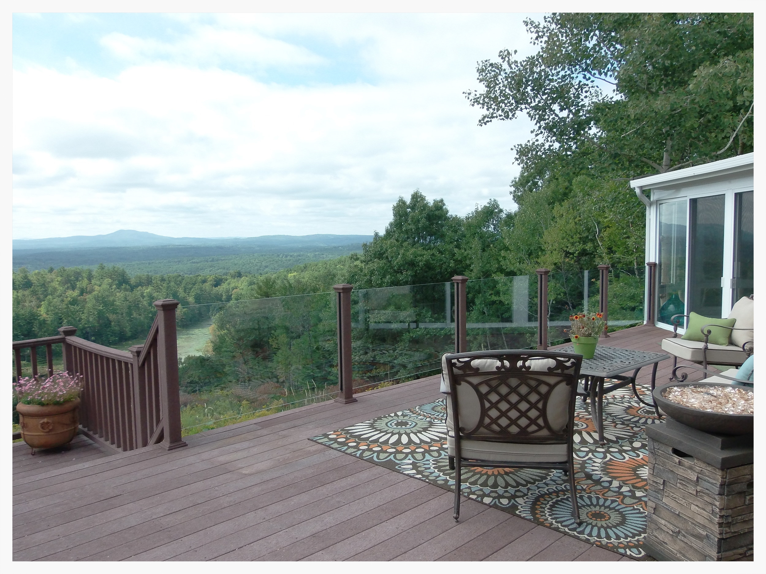 Glass Railings with Aluminum Posts