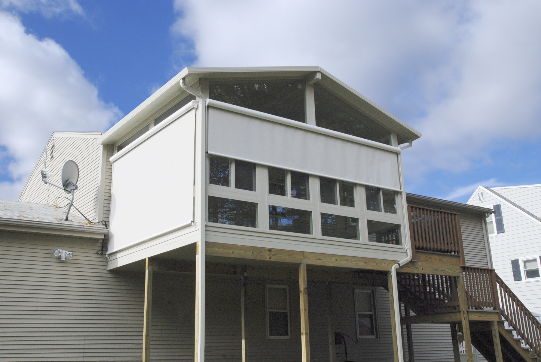 Solar shades for sunroom