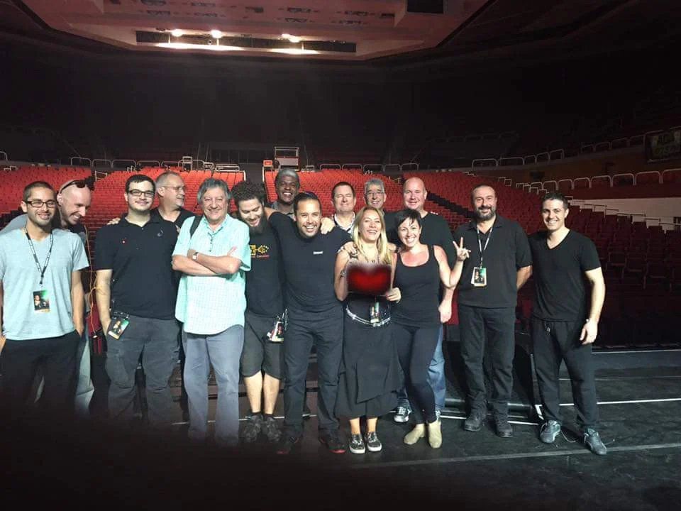 The band and crew of the Julio Iglesias Mexico Tour 2015