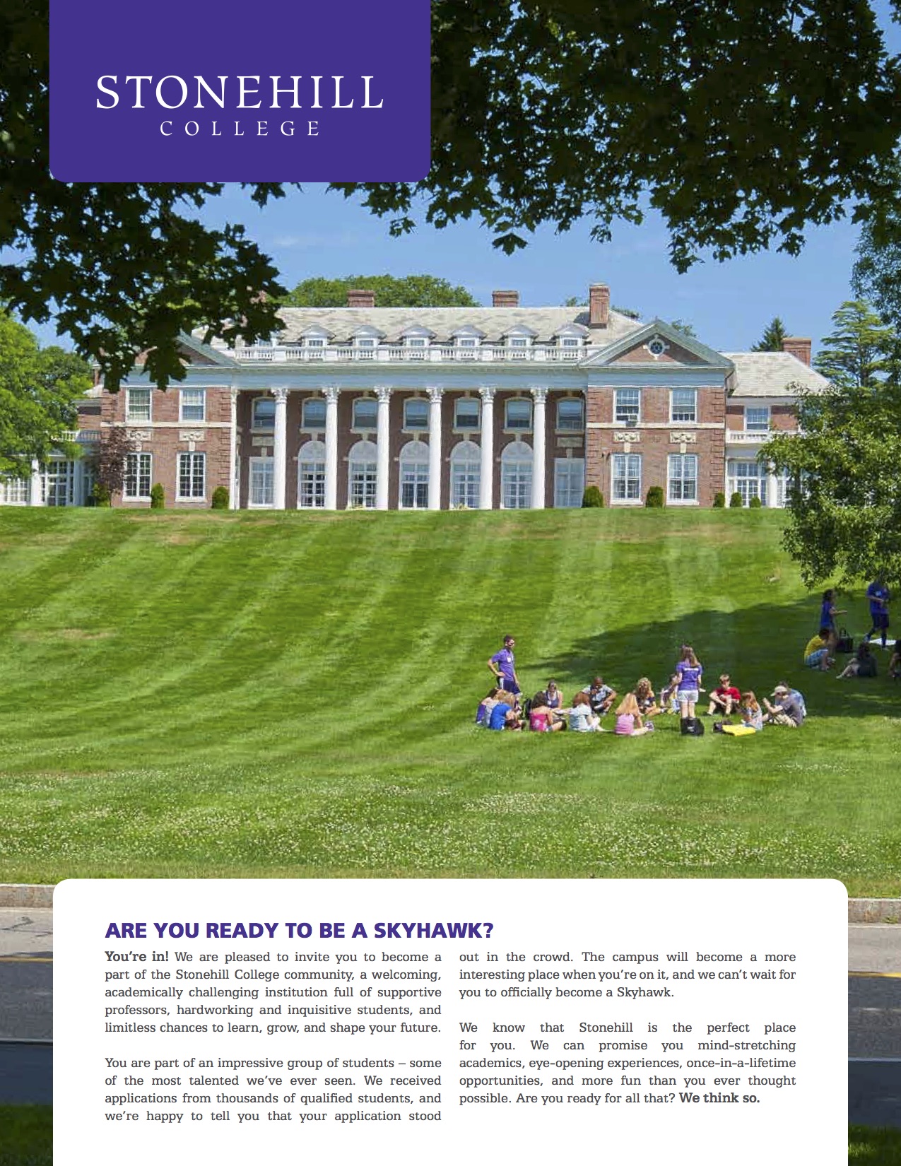 Stonehill Acceptance Brochure