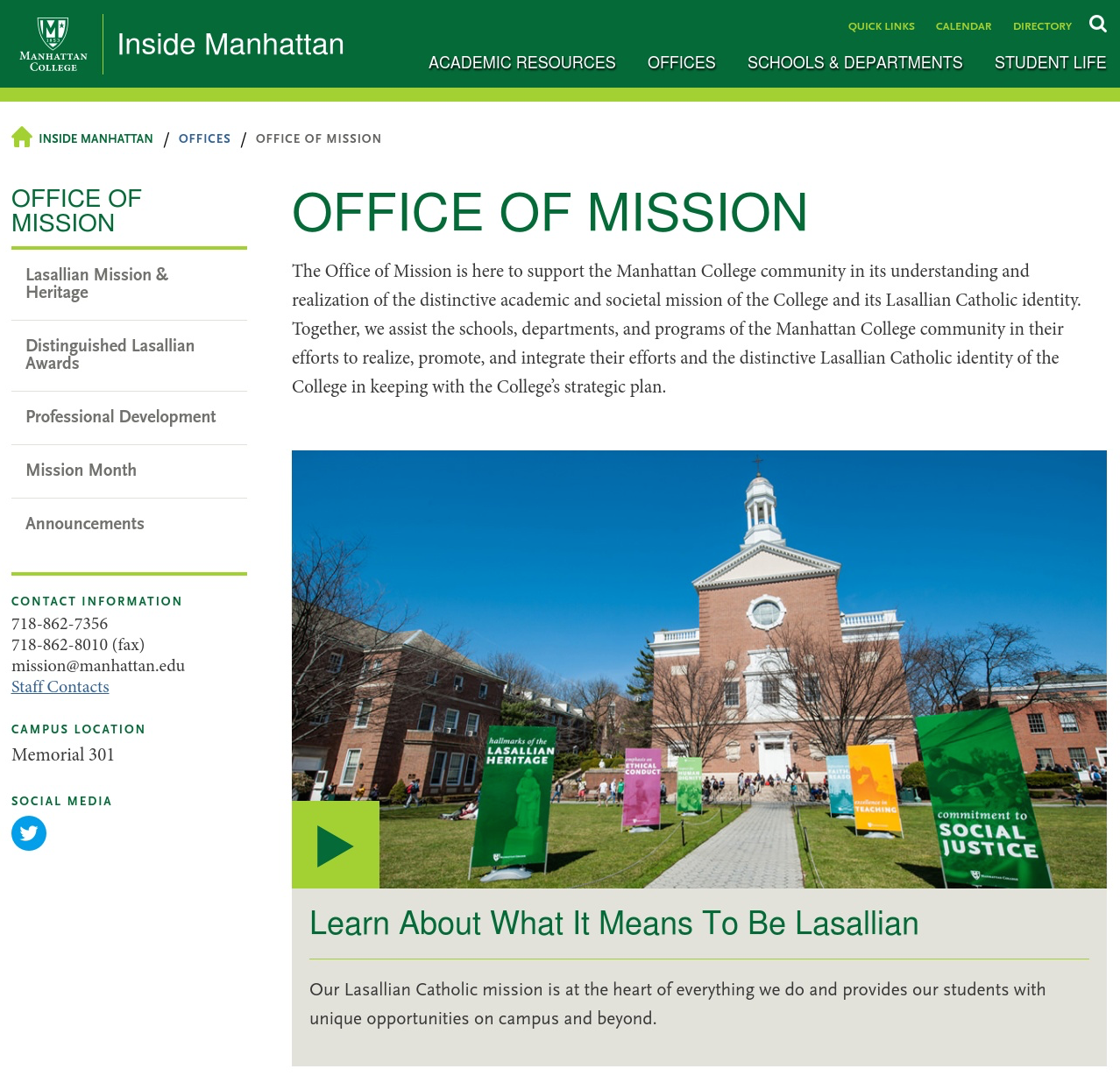 Manhattan College Office of Mission