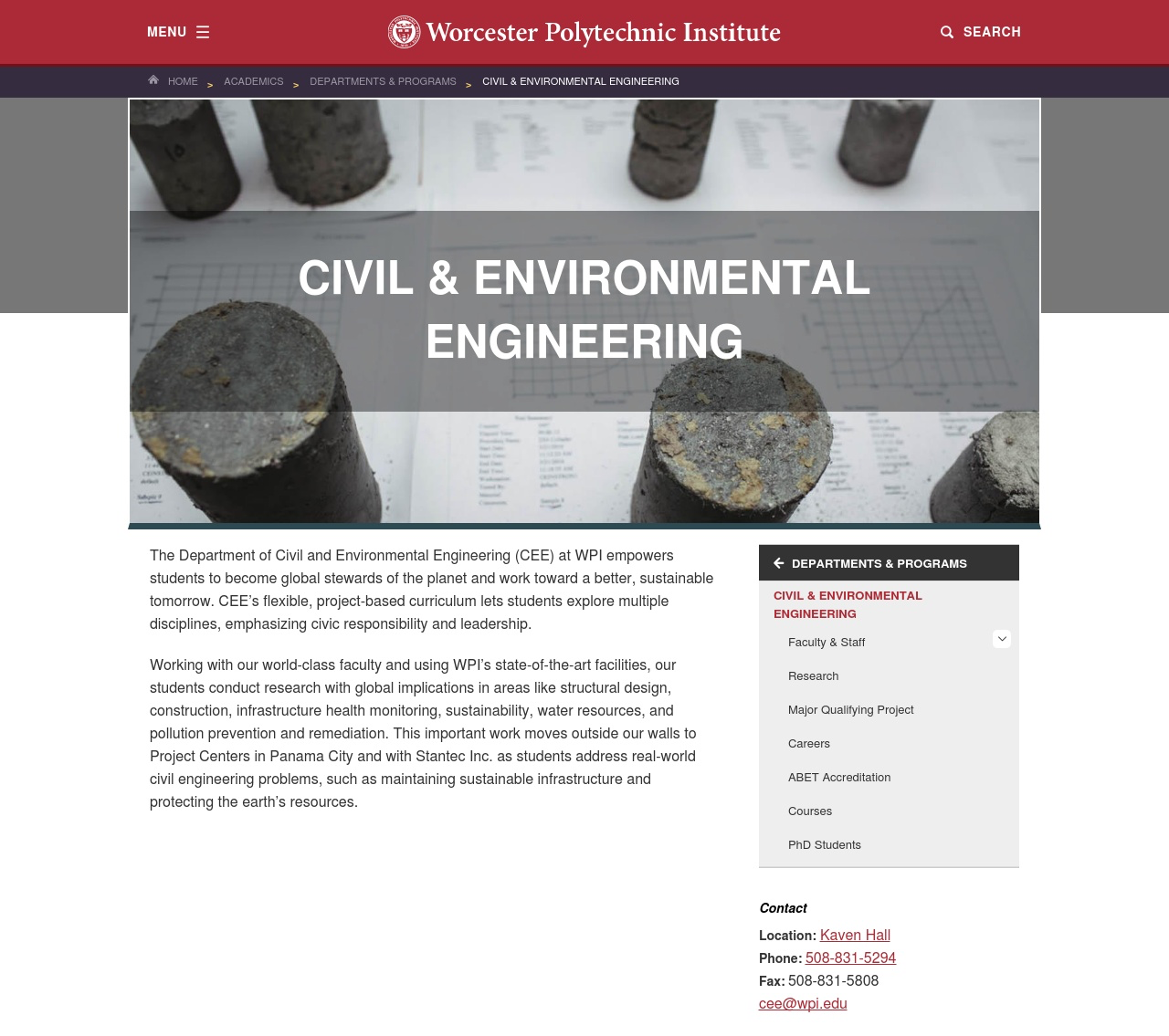 WPI Civil & Environmental Engineering