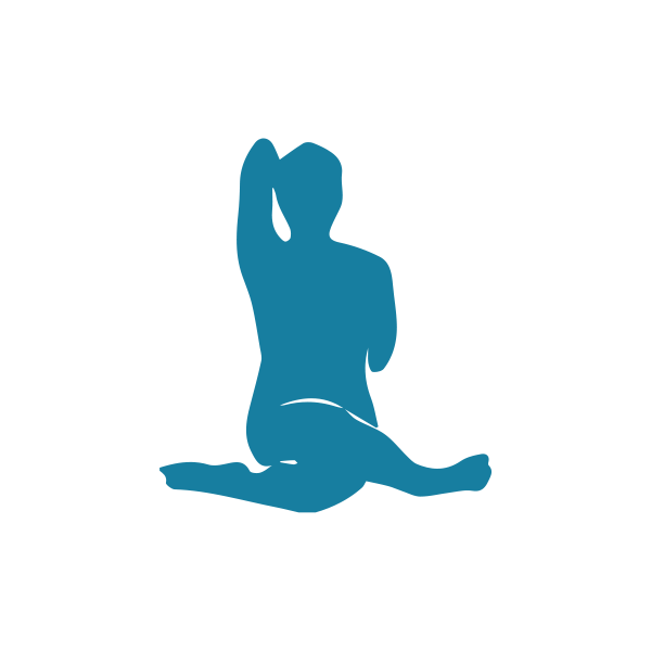 Yin yoga silhouette