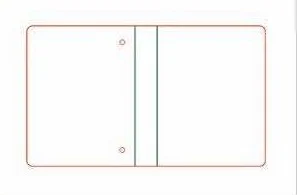 8 1/2 X 5/12 Angle D-Rings on Back Cover