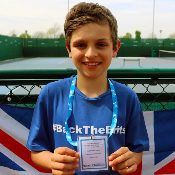 Representing the South East region at a GB Davis Junior event at the National Tennis Centre