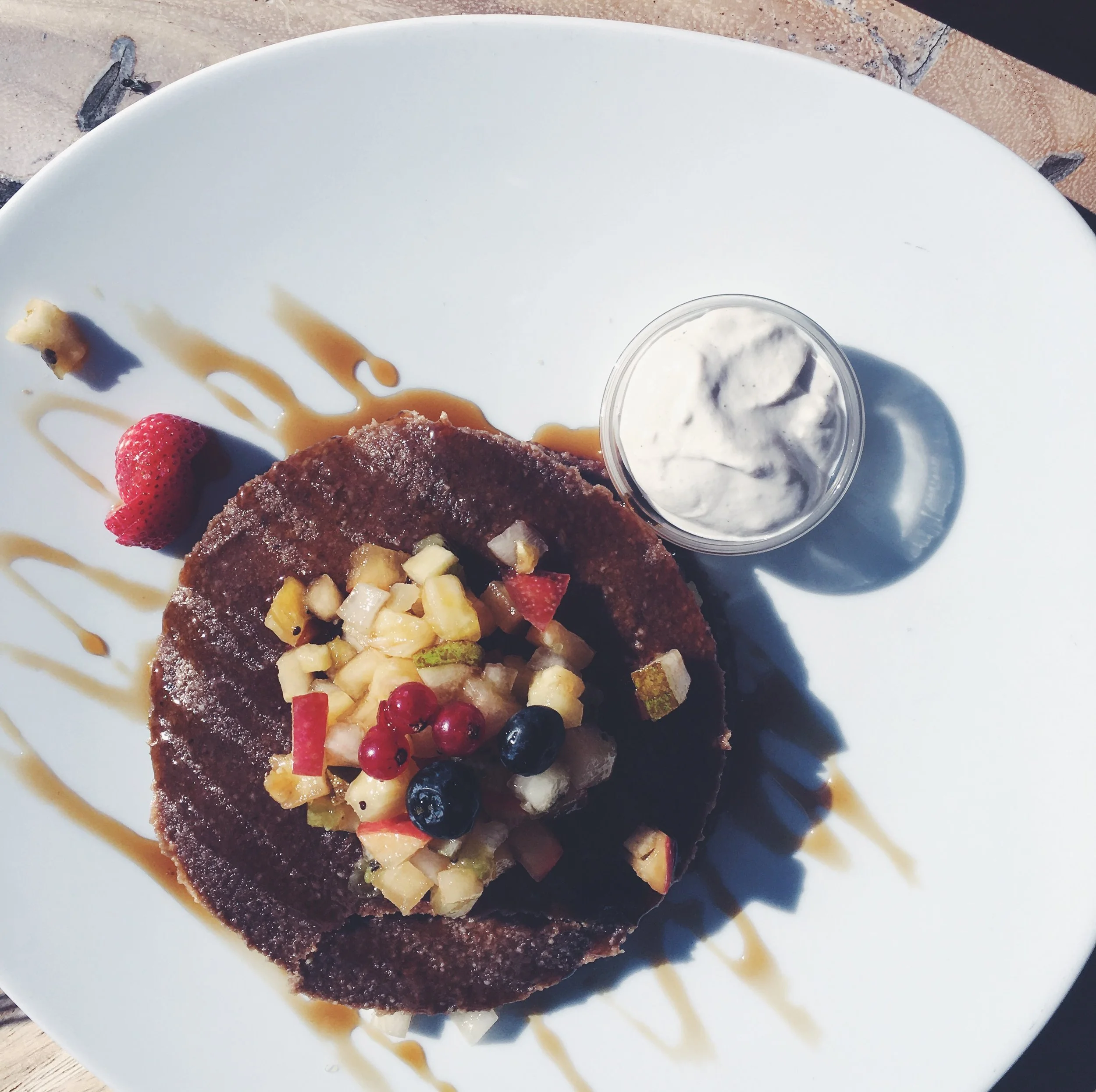 Raw Pancakes at Wild Beets
