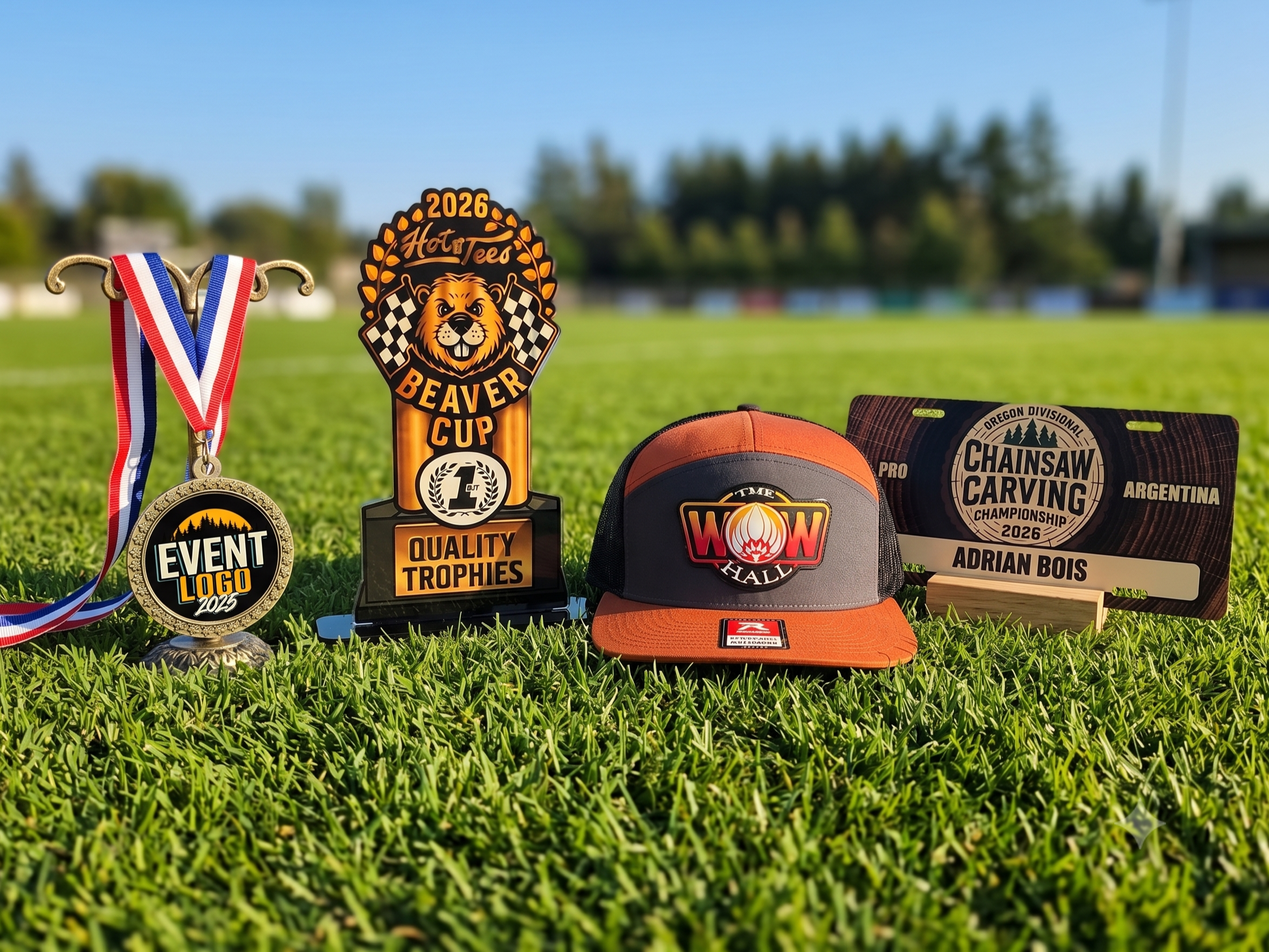 Hats, Stickers, Awards, Medals and other promotional products