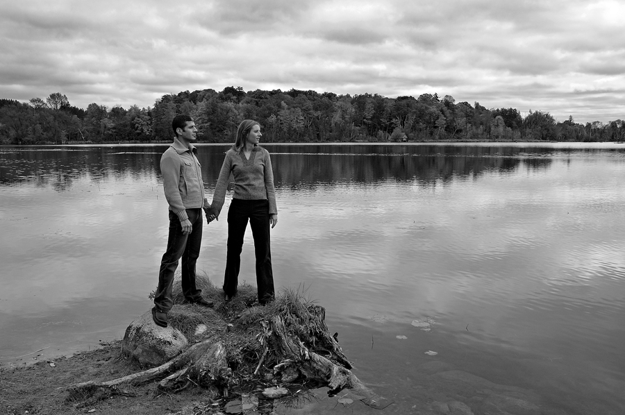  Engagement photo at Mary Lake. 