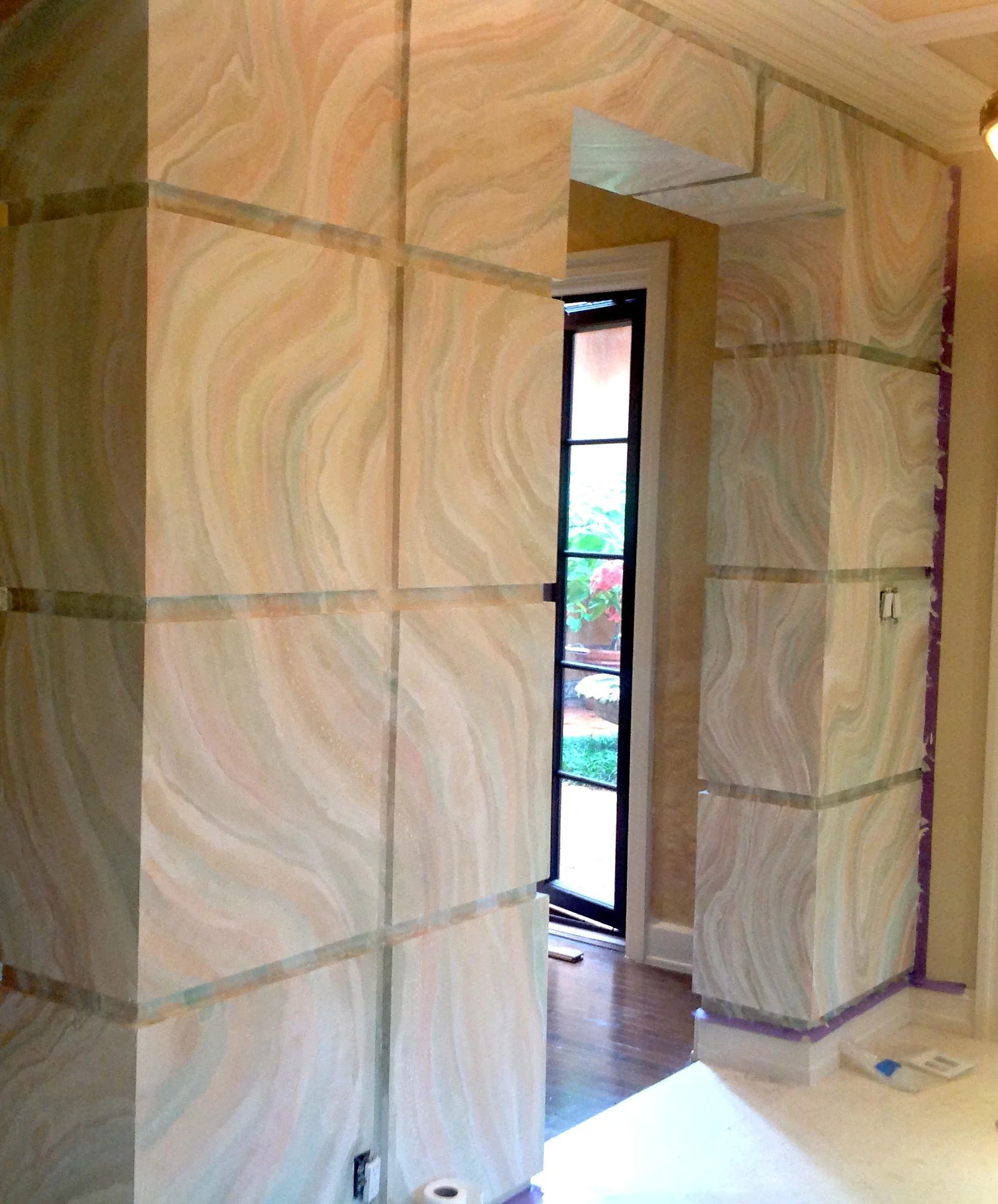 Faux Onyx Painted Walls