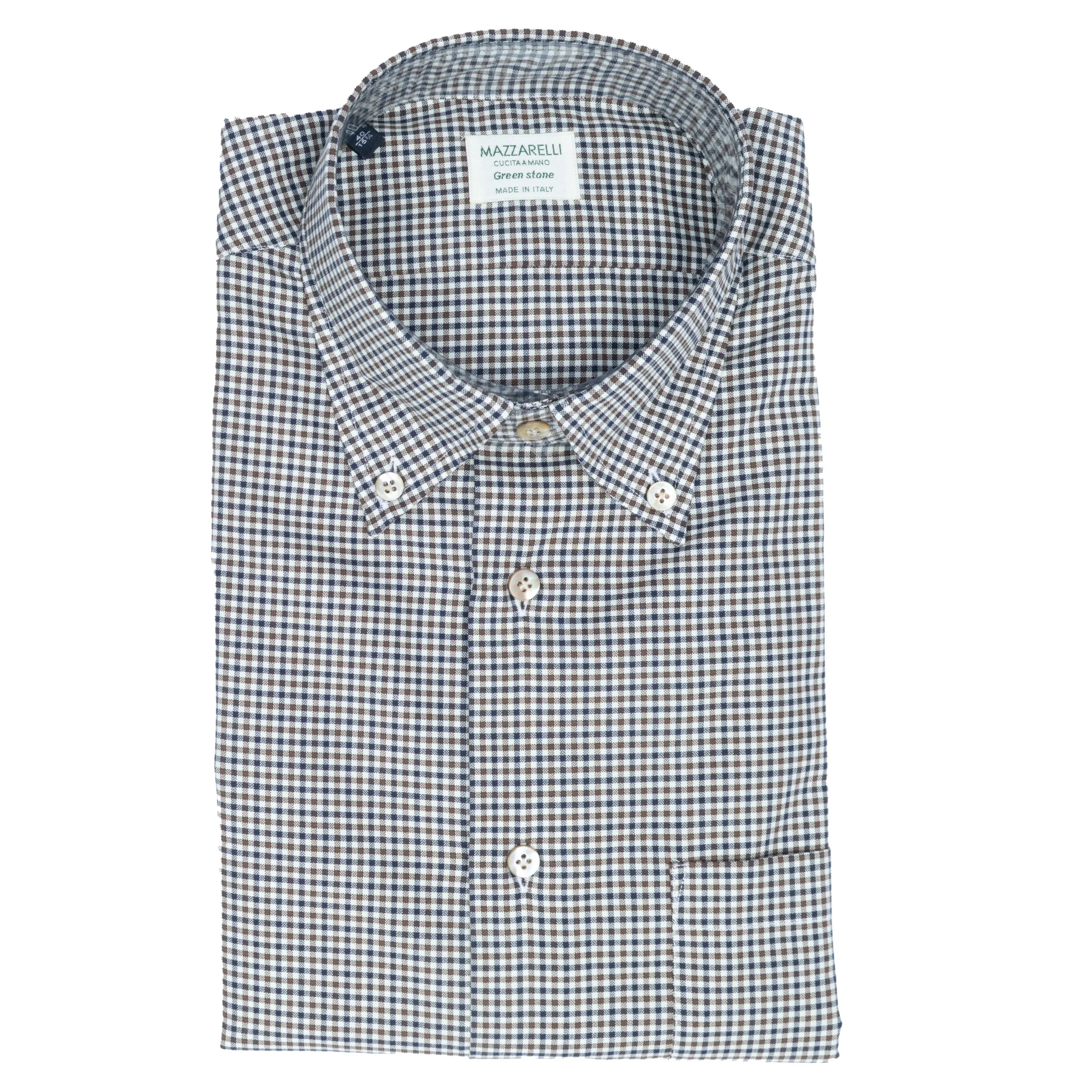 Mazzarelli 49W Small Check Shirt