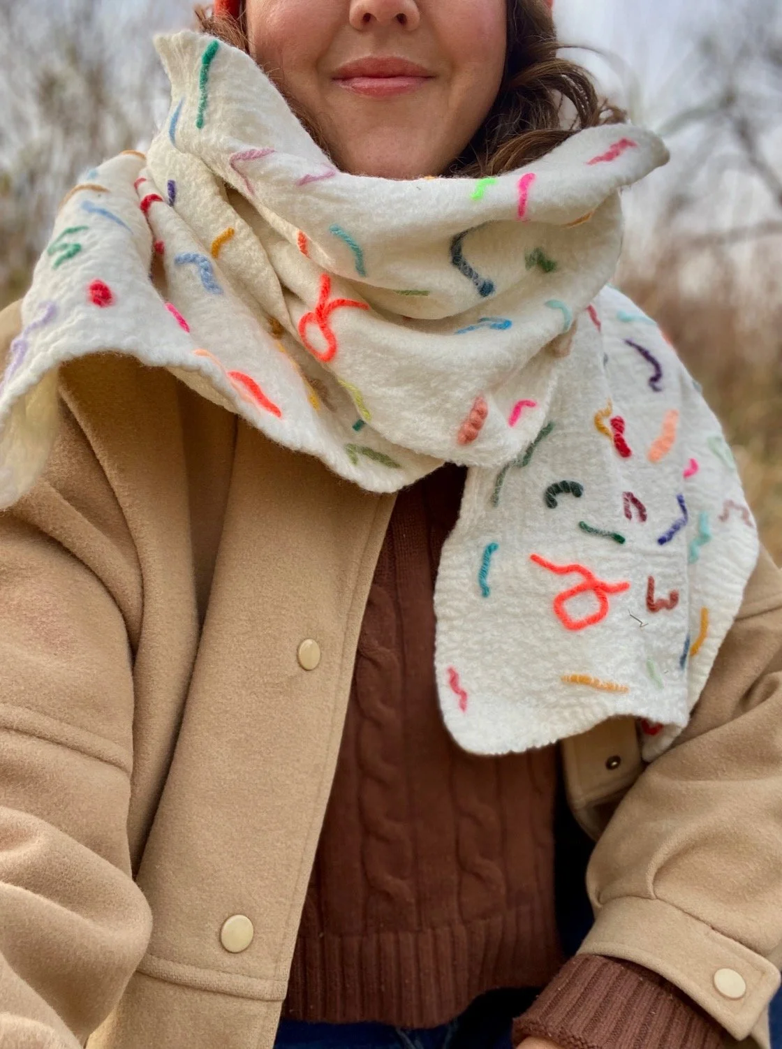 Biggie Yarn Scrap Scarf : ready-to-ship