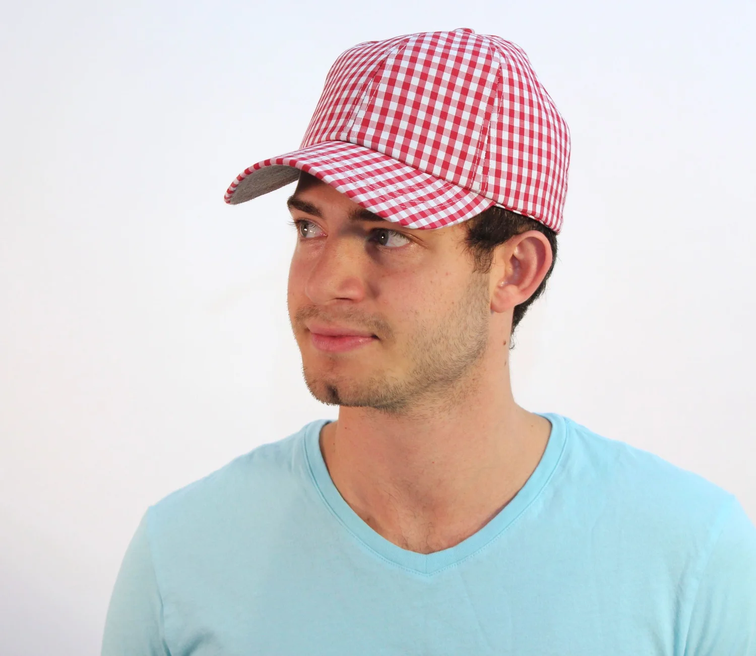 LELE SADOUGHI BowPearl Embellished Baseball Cap New Red White Gingham Lele Sadoughi Antoinette Pinstripe Bow | Neiman Marcus main image 4