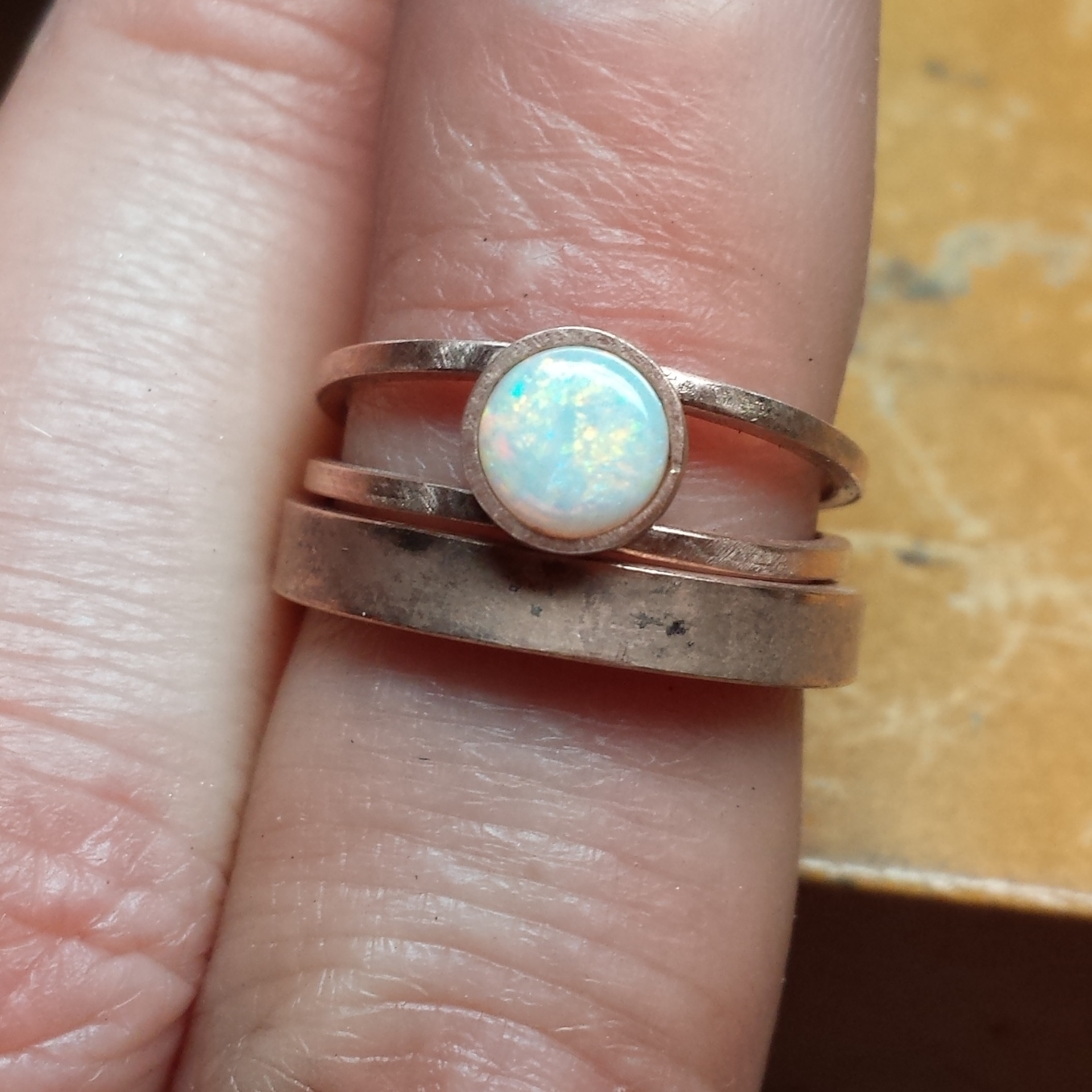 Opal and Rose Gold Ring, Process Picture - Meritmade