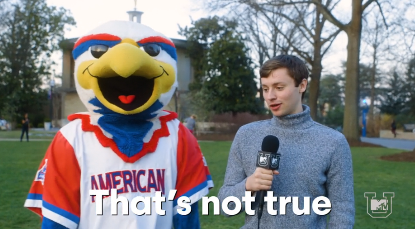 American University: Real Eagle vs. Clawed Z. Eagle?